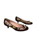 Emilio Pucci Womens Pumps 37.5 Brown Multi Print Suede Silk Bow Kitten Heel RARE