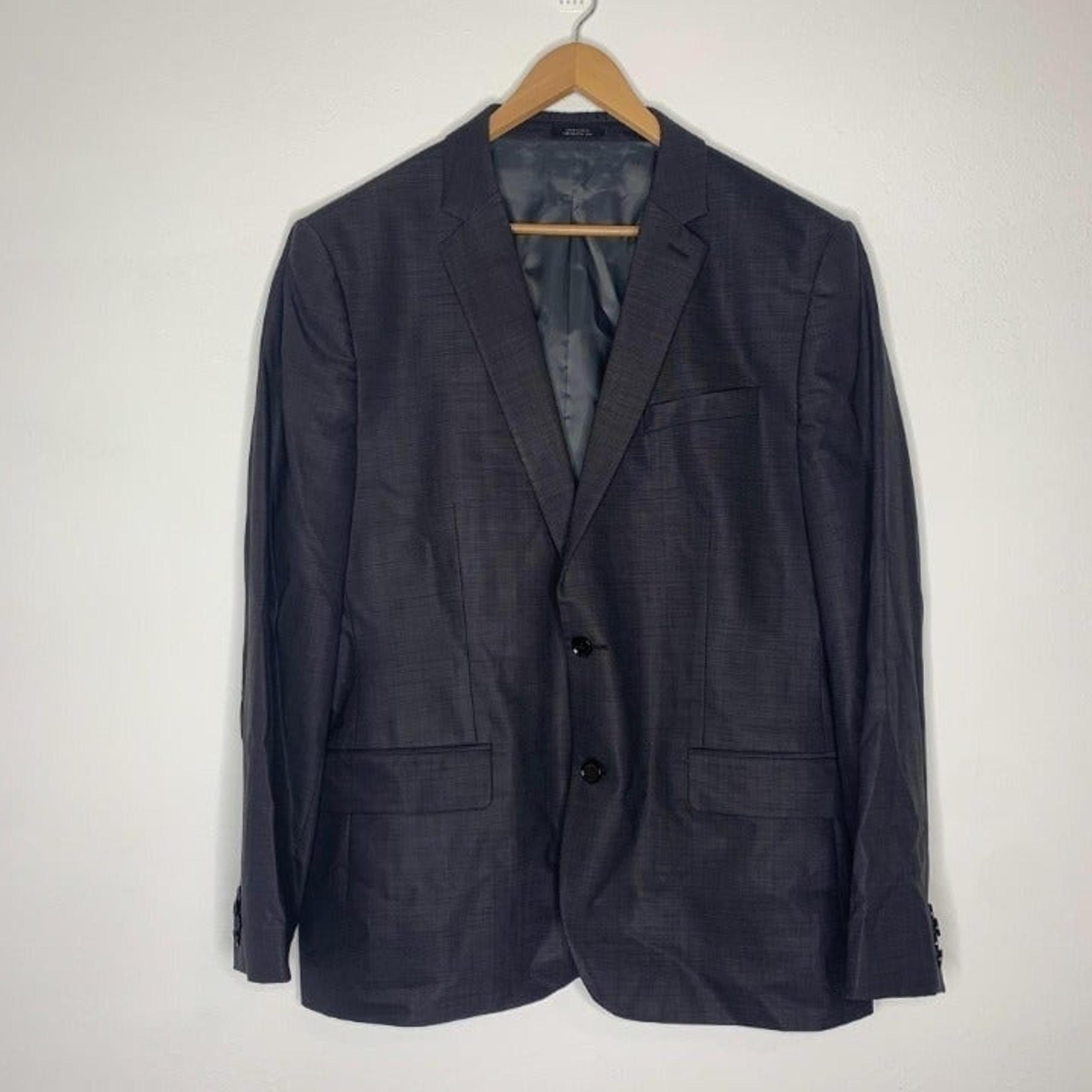 Express mens gray blue suit jacket 44