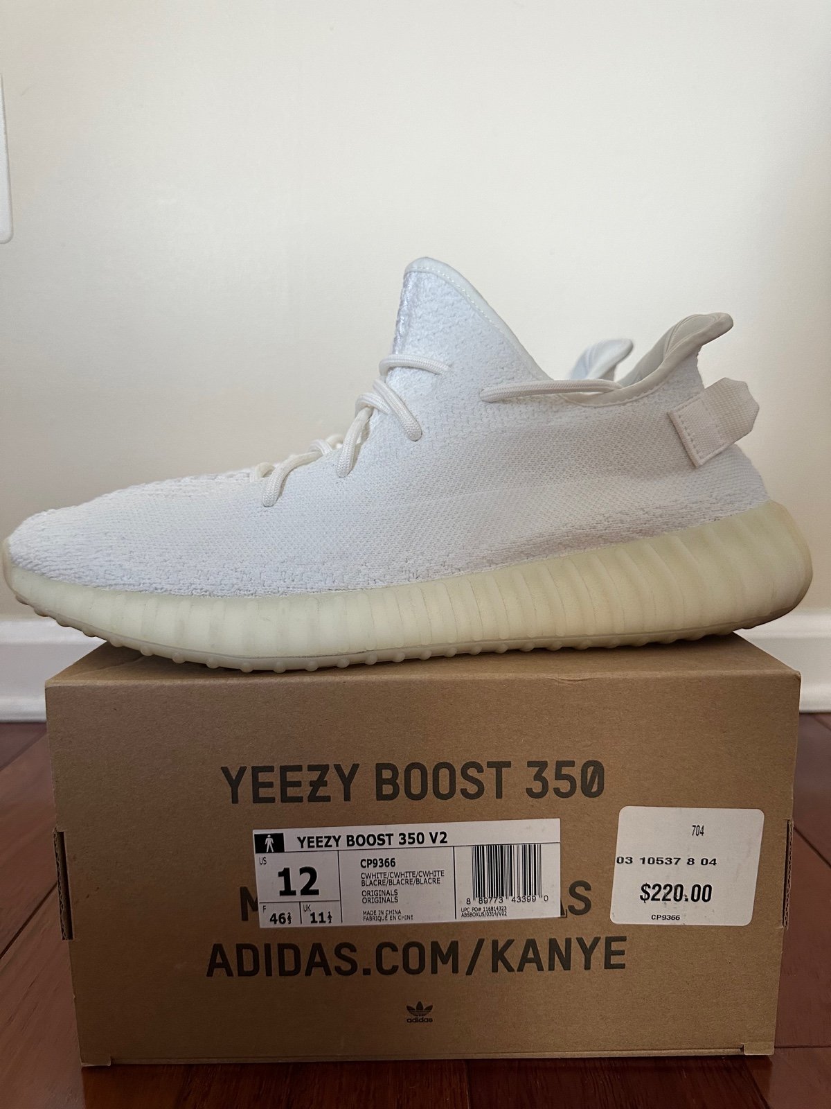 Adidas Yeezy Boost 350 V2 White Size 12