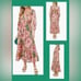Banjanan Pink Pyschedelia Rosette Print Drawstring Castor Midi Dress