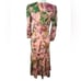 Banjanan Pink Pyschedelia Rosette Print Drawstring Castor Midi Dress