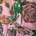 Banjanan Pink Pyschedelia Rosette Print Drawstring Castor Midi Dress