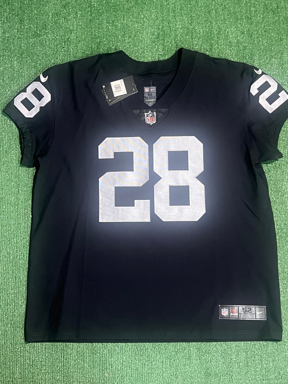 Nike Jacobs Vapor Untouchable Elite Black Raiders Jersey Mens Size 52 MSRP 325