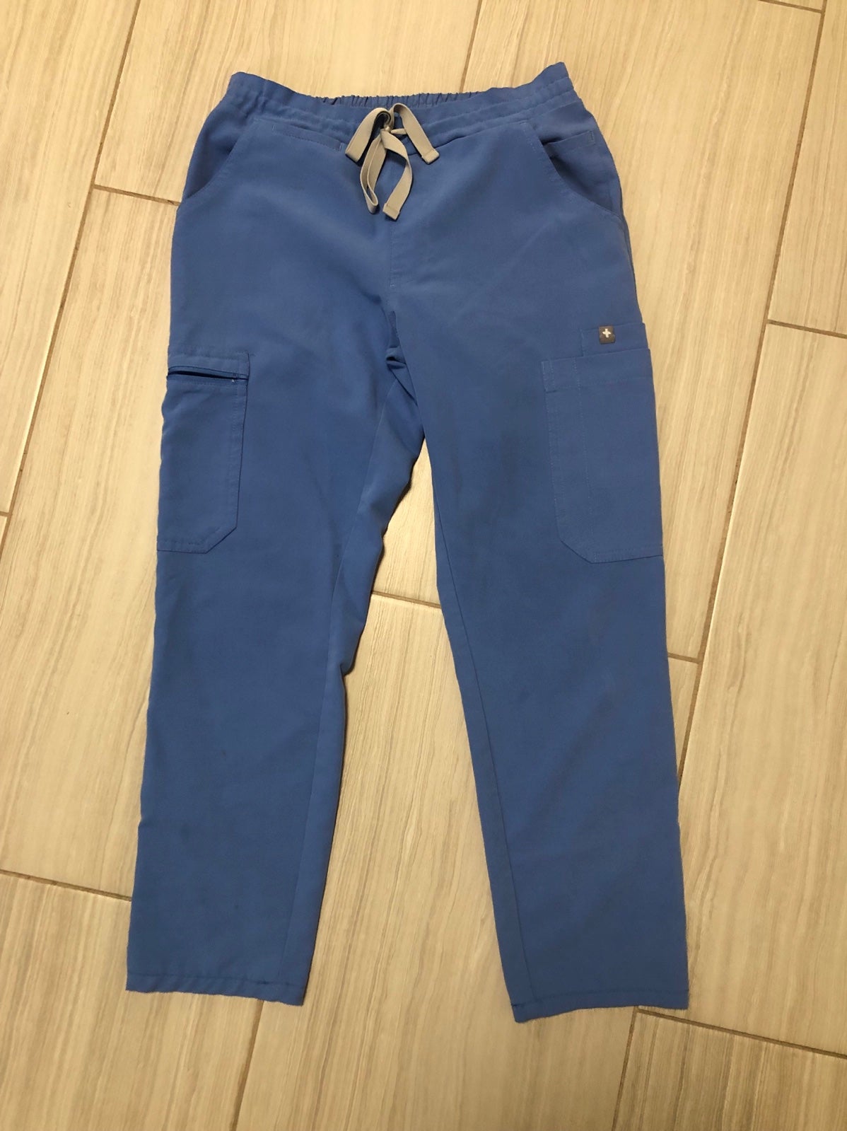FIG Clothing Yola Skinny Scrub Pants in Ceil Blue