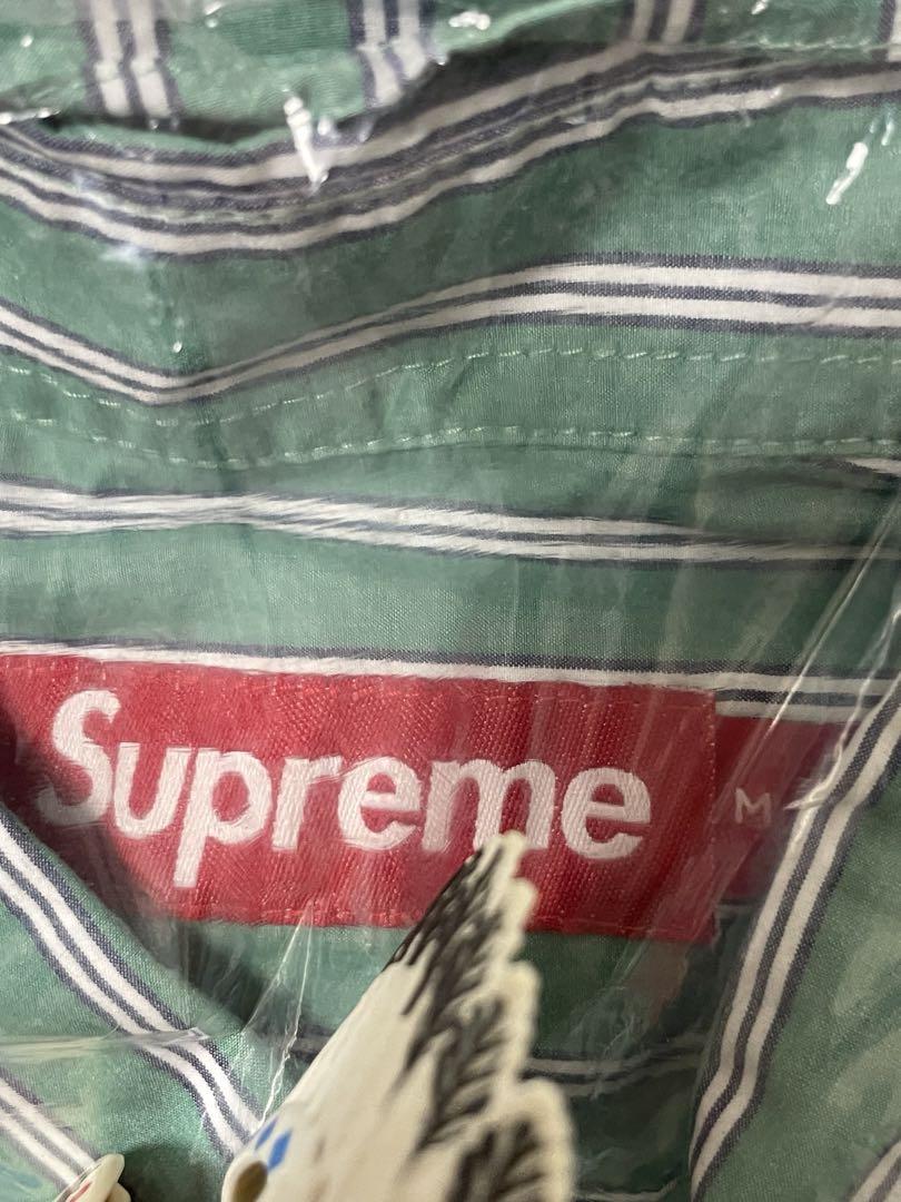 Supreme Loose Fit Stripe Shirt Green M - Dress shirts