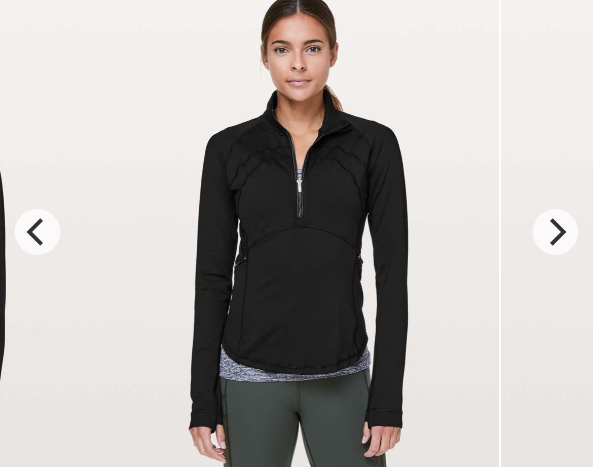 Lululemon Front Of The Pack 1/2 Zip Black