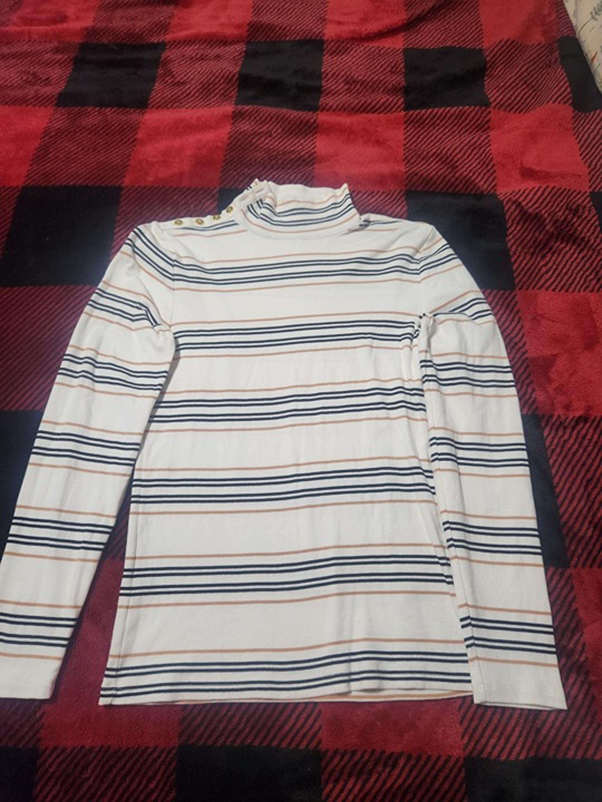 J. Crew Perfect Fit Ribbed Turtleneck With Buttons Size Medium
