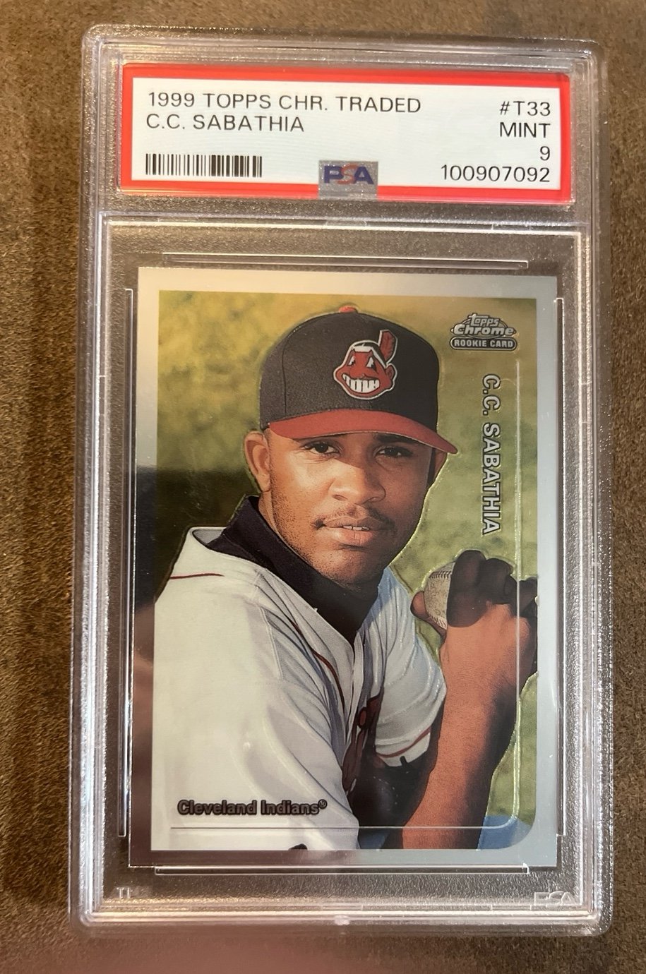 C.C. Sabathia 1999 Topps Chrome Traded T33 PSA 9 ROOKIE HOF