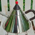 1980s post modern Italian stainless steel teapot made in Japan Moeller design