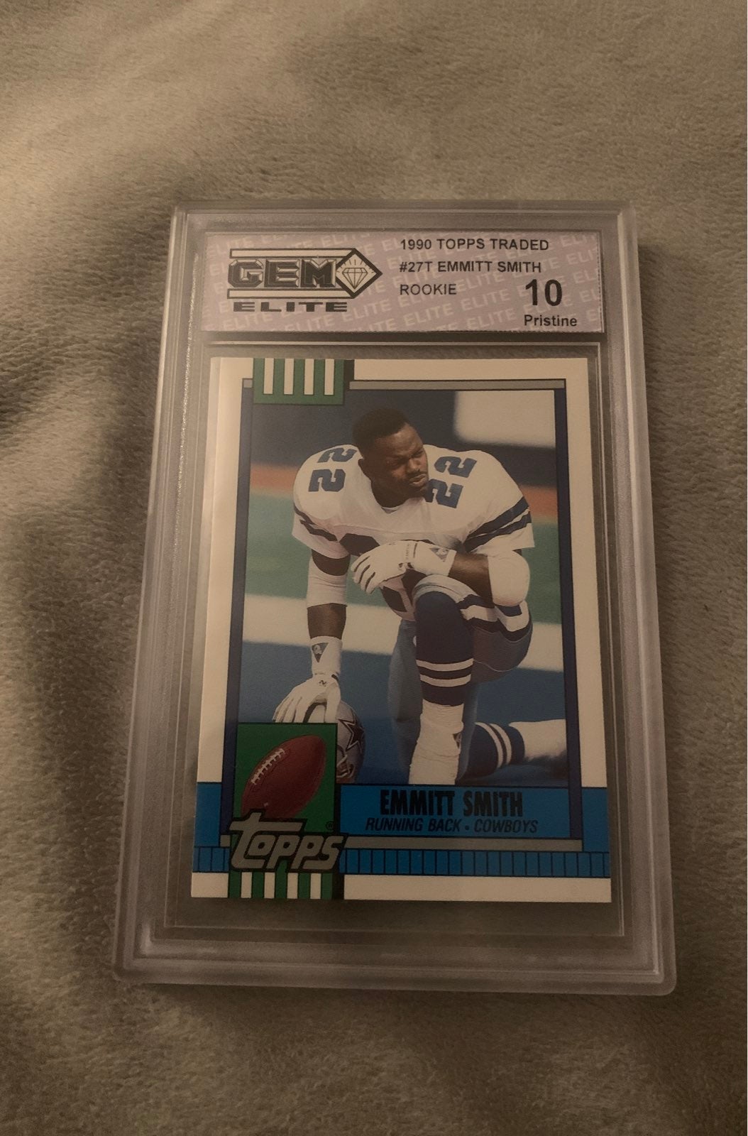 1990 Topps Traded #27T Emmitt Smith RC