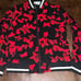 Denim & Flower men’s red and black Butterfly Zip Jacket size S NWT