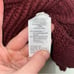 Madewell maroon chunky knit turtle neck sweater with brown side buttons