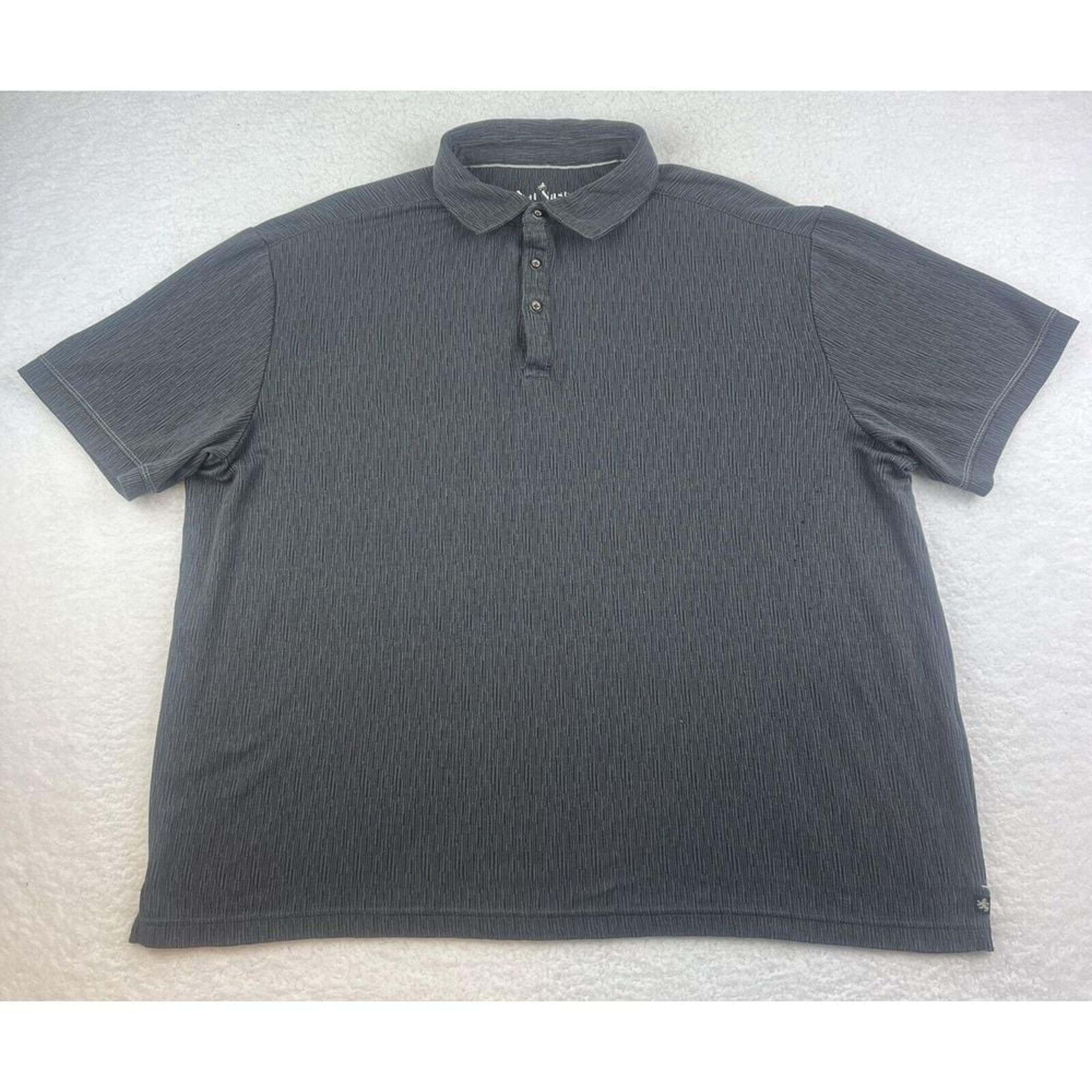Nat Nast Polo Shirt Mens XL Luxury Originals Short Sleeve Gray Casual