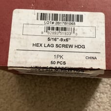 50pc. 5/16-9 x6 Lag Bolts Galvanized (Q80)
