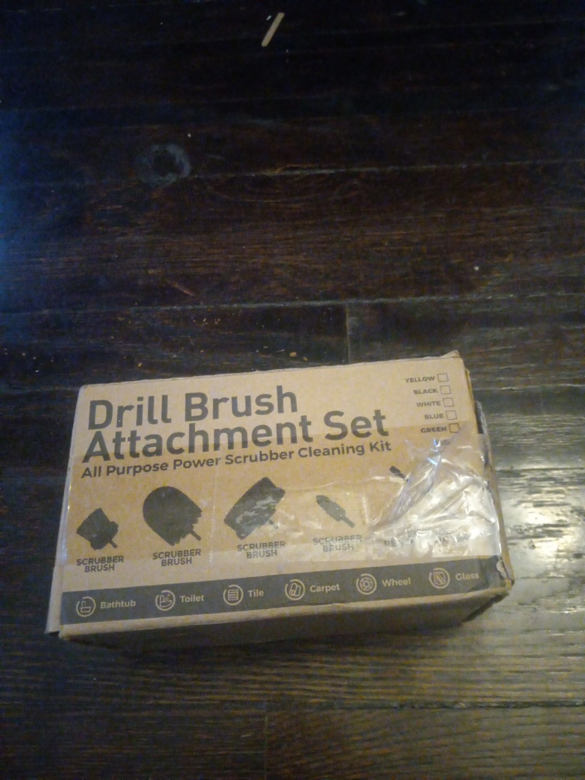 Drill Brush Attachment Set Bathtub Toilet Tile Carpet Wheel Glass Extra Hard Bru