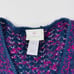 VTG 90s Womens Small Lightweight Crochet Knit Cardigan Sweater Vest