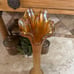 Vintage Marigold Ribbed Carnival Glass Swung Vase 16 Inches tall!!!!!