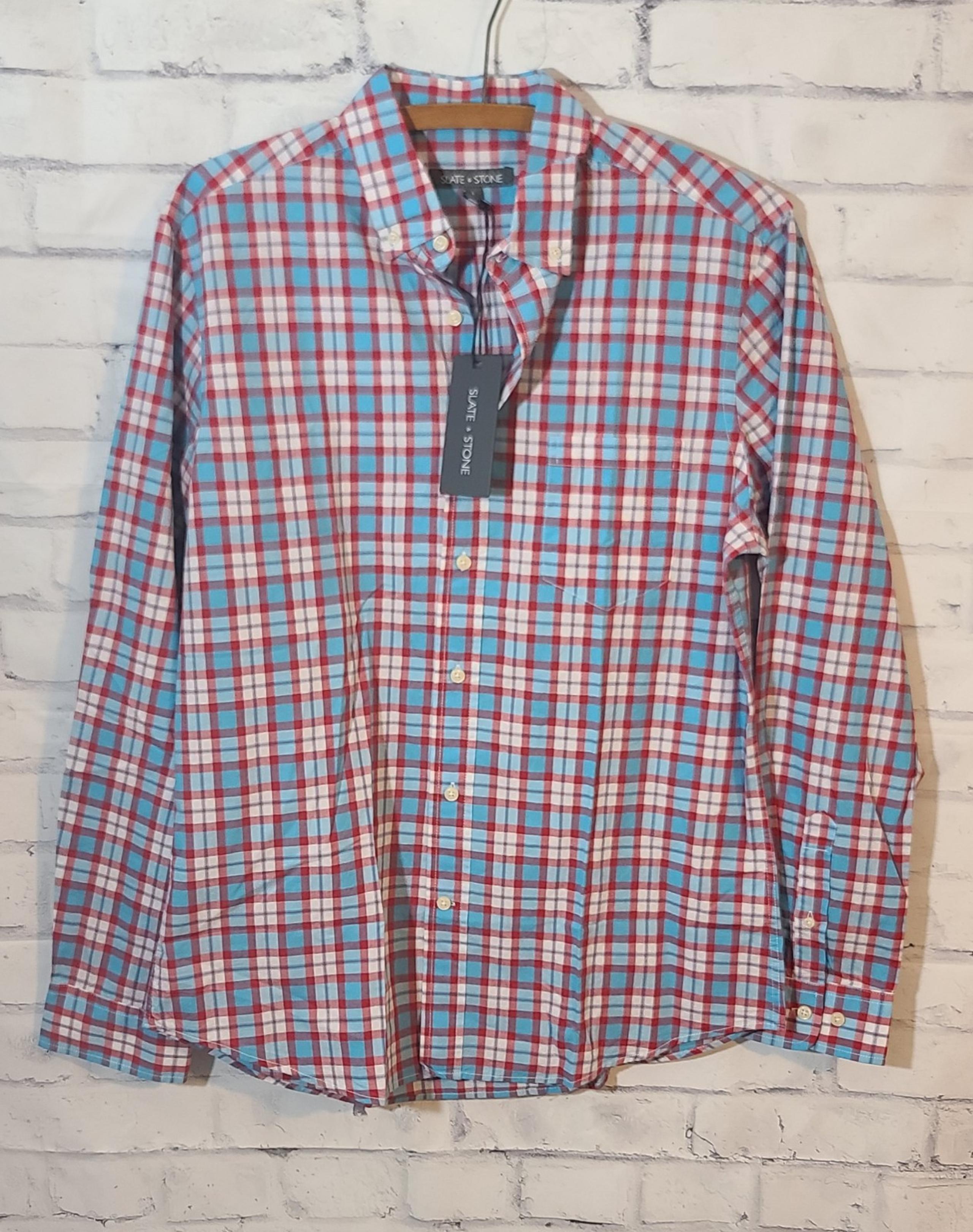 New Slate & Stone Men's Plaid Button Up Shirt Large