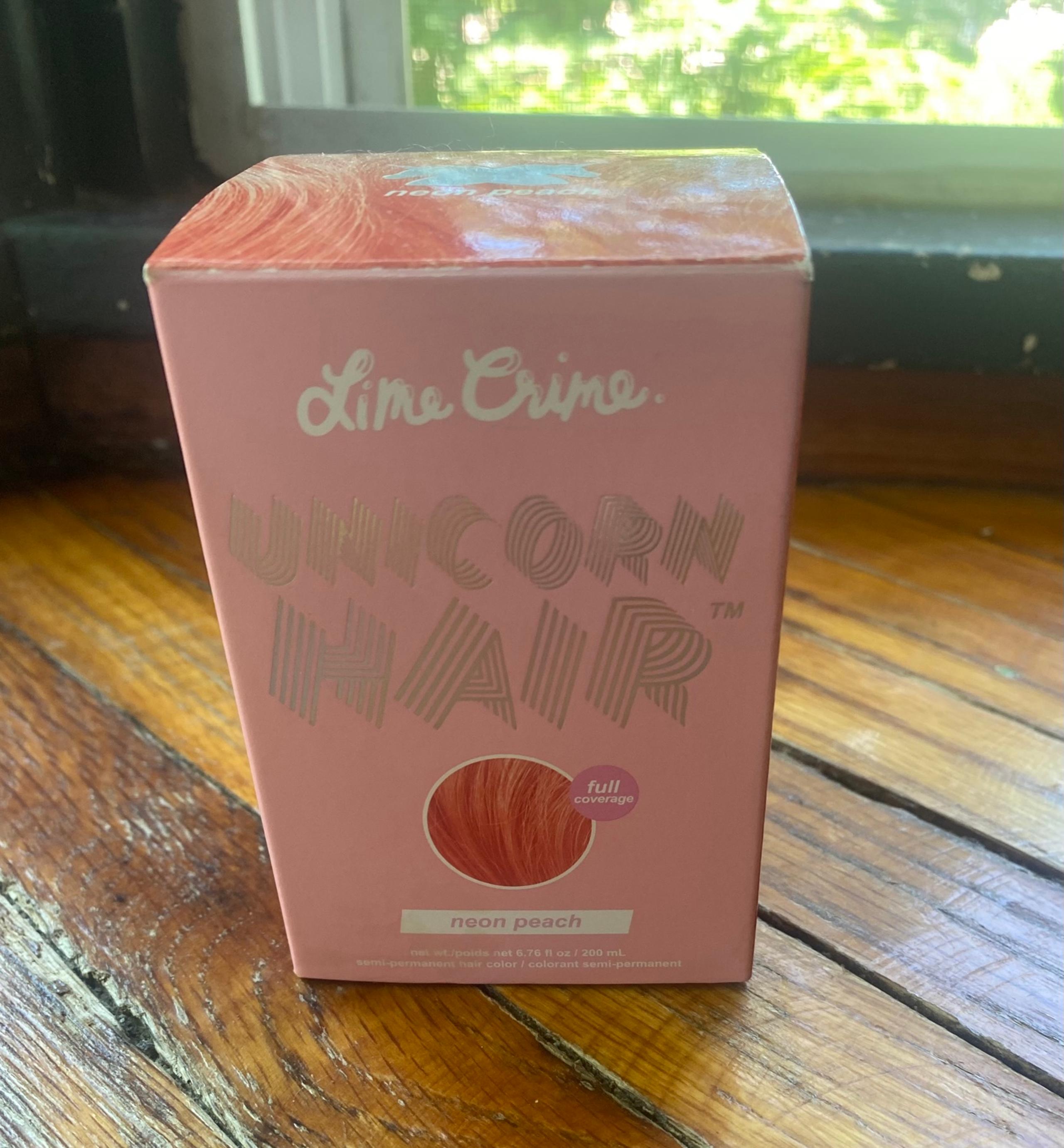 Lime Crime Semi-Permanent Full Coverage Hair Color, Neon Peach