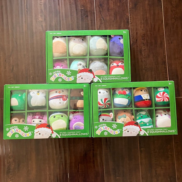 3 NIB Squishmallows Christmas Ornaments - 24 characters