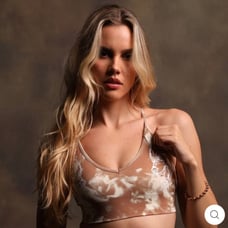 DARC SPORT ”TALE OF TWO WOLVES” DESERT ROSE CREAM JUMBO MARBLE SPORTS BRA~ SMALL