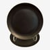 Lot of TWO Noche BLOCK Salad Plate Matte Black BIDASOA Espana Porcelain Spain!