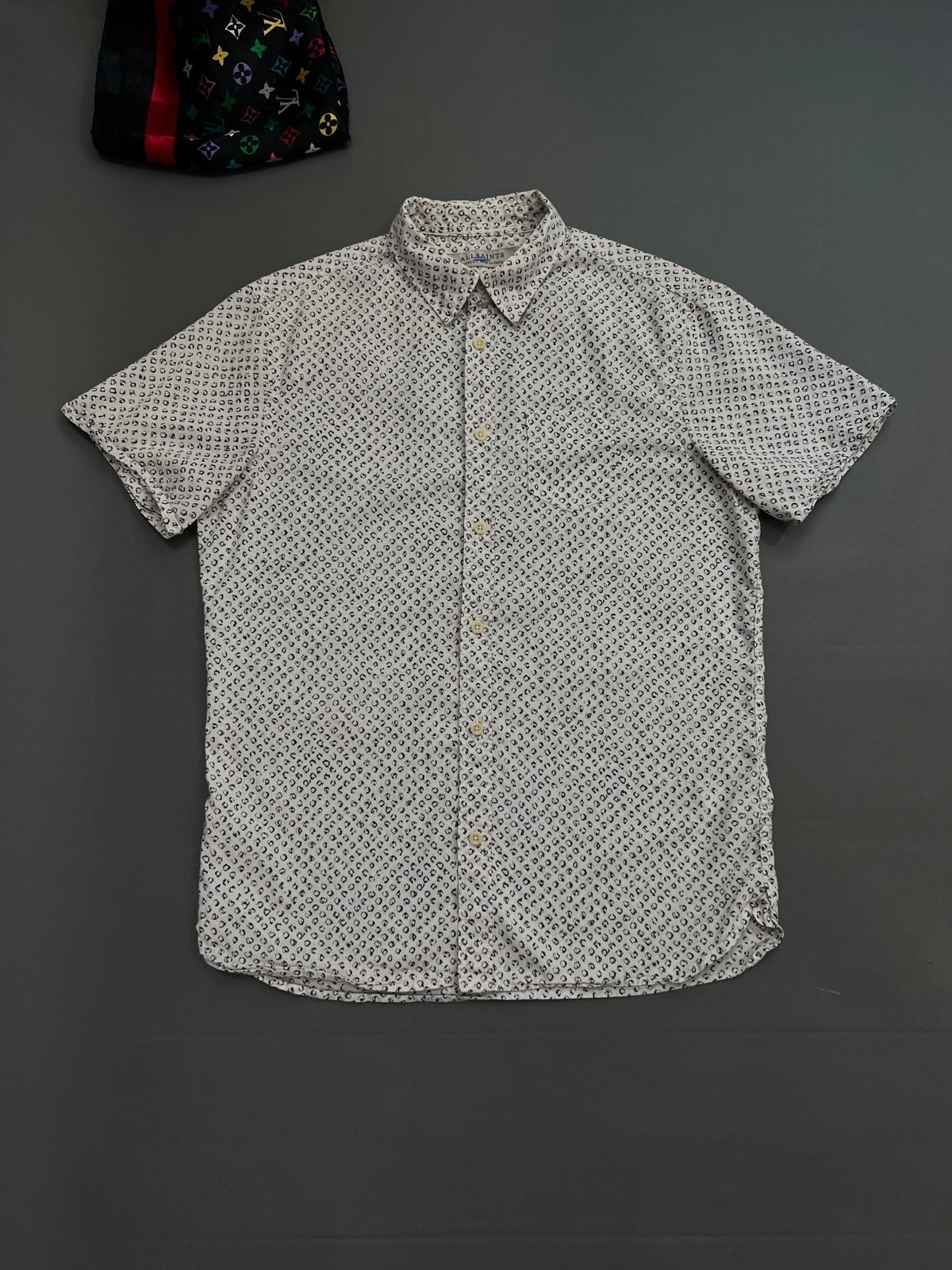 ALLSAINTS Printed Button Up Short Sleeve Tee Shirt