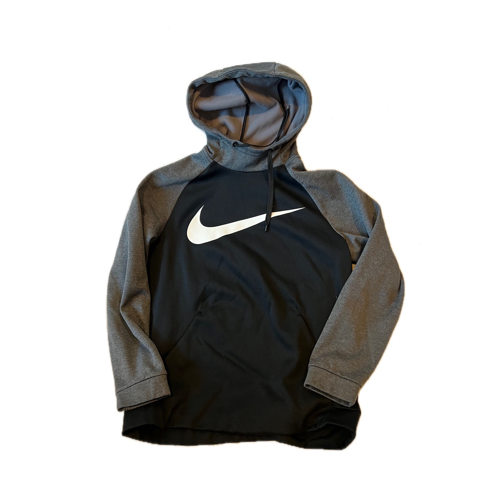 Nike Black Gray Dri Fit Pullover Hoodie Mens M