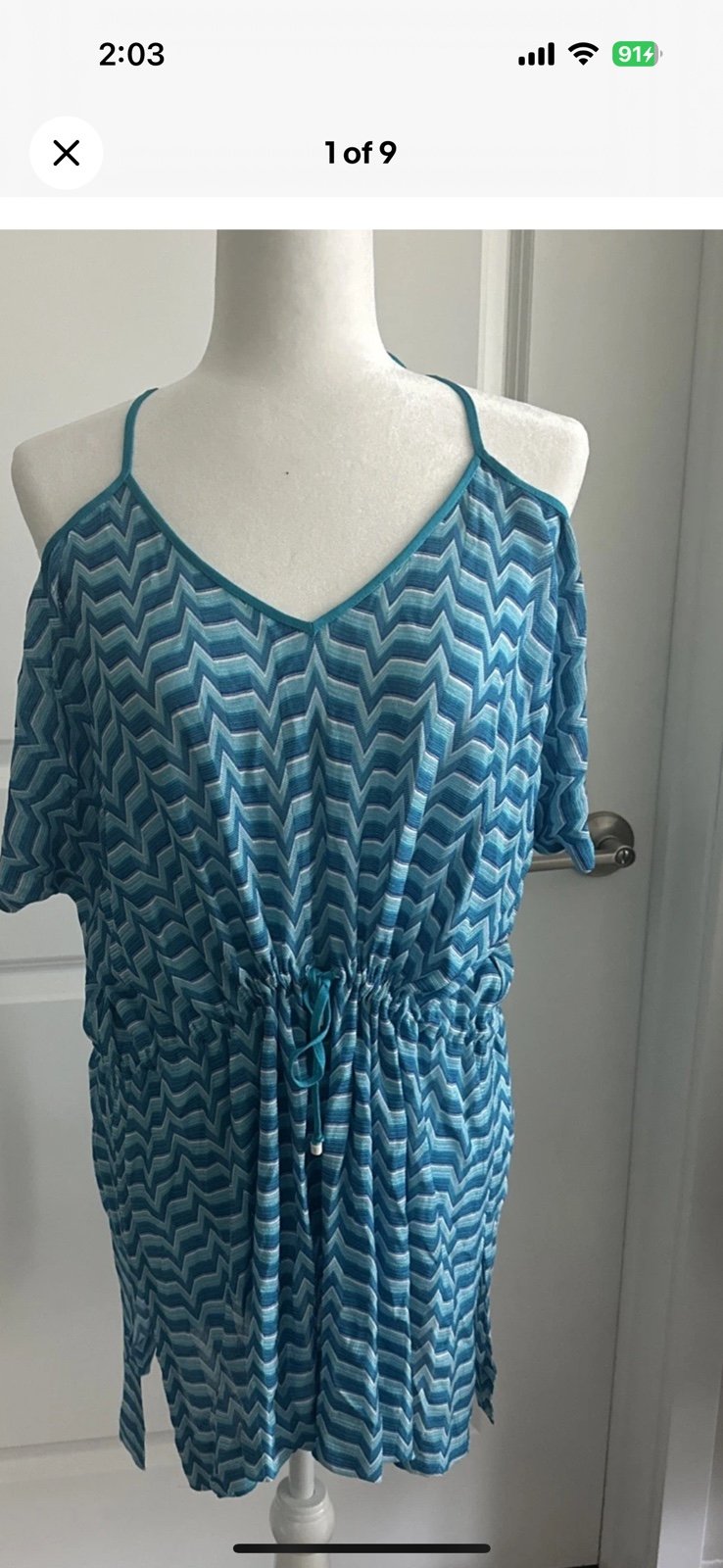 Missoni mare tie-waist cover up