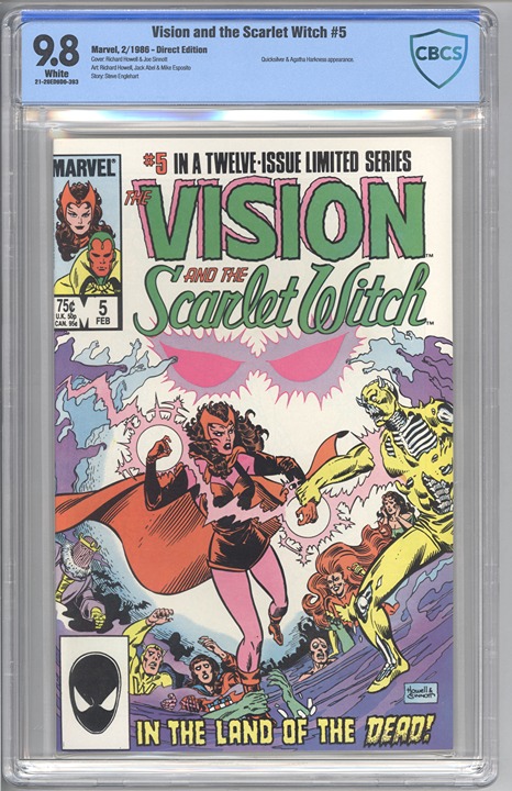 Vision and the Scarlet Witch #5 - Wanda in Land of the Dead -CBCS 9.8 - New Slab - detail