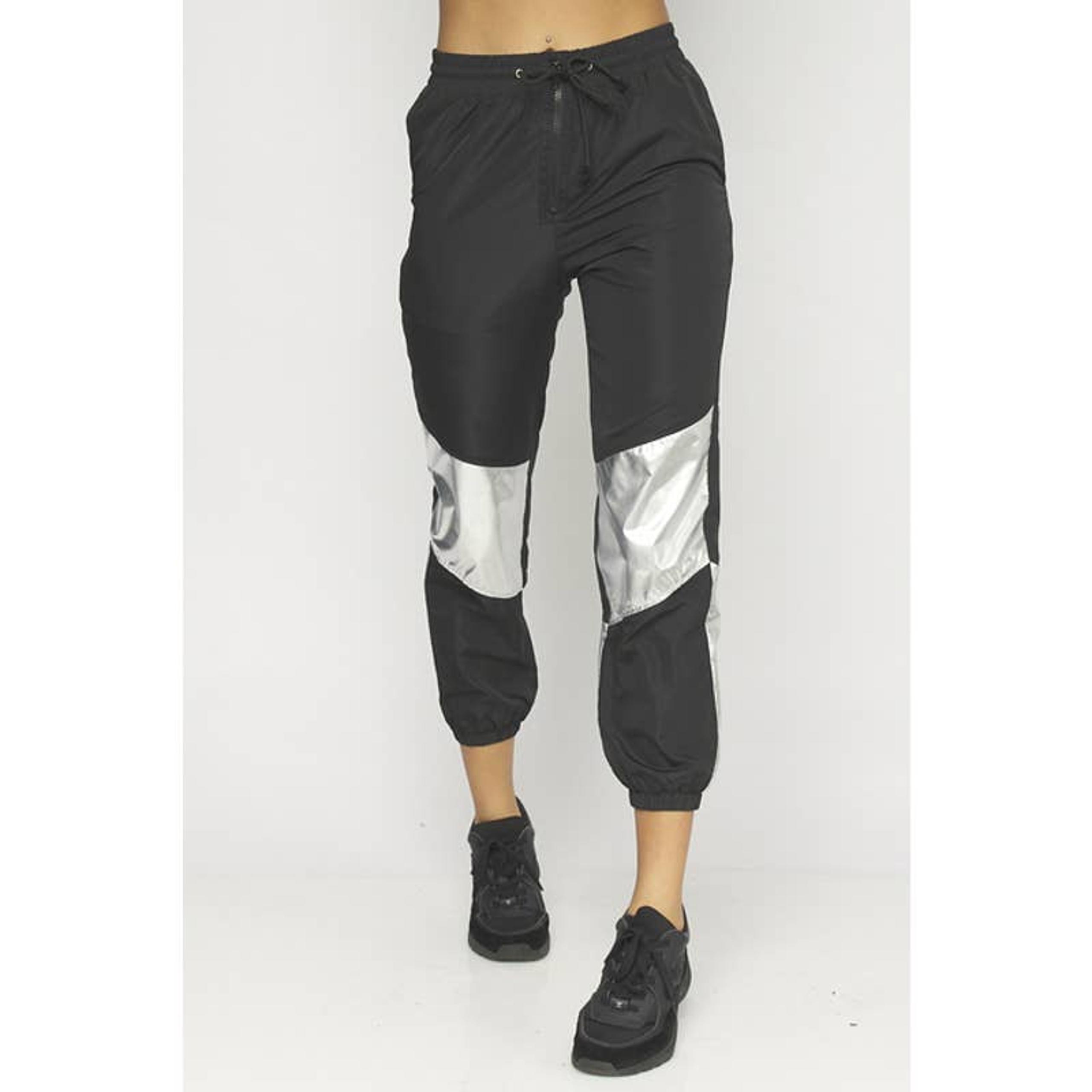BLACK DRAWSTRING WATERPROOF JOGGERS M
