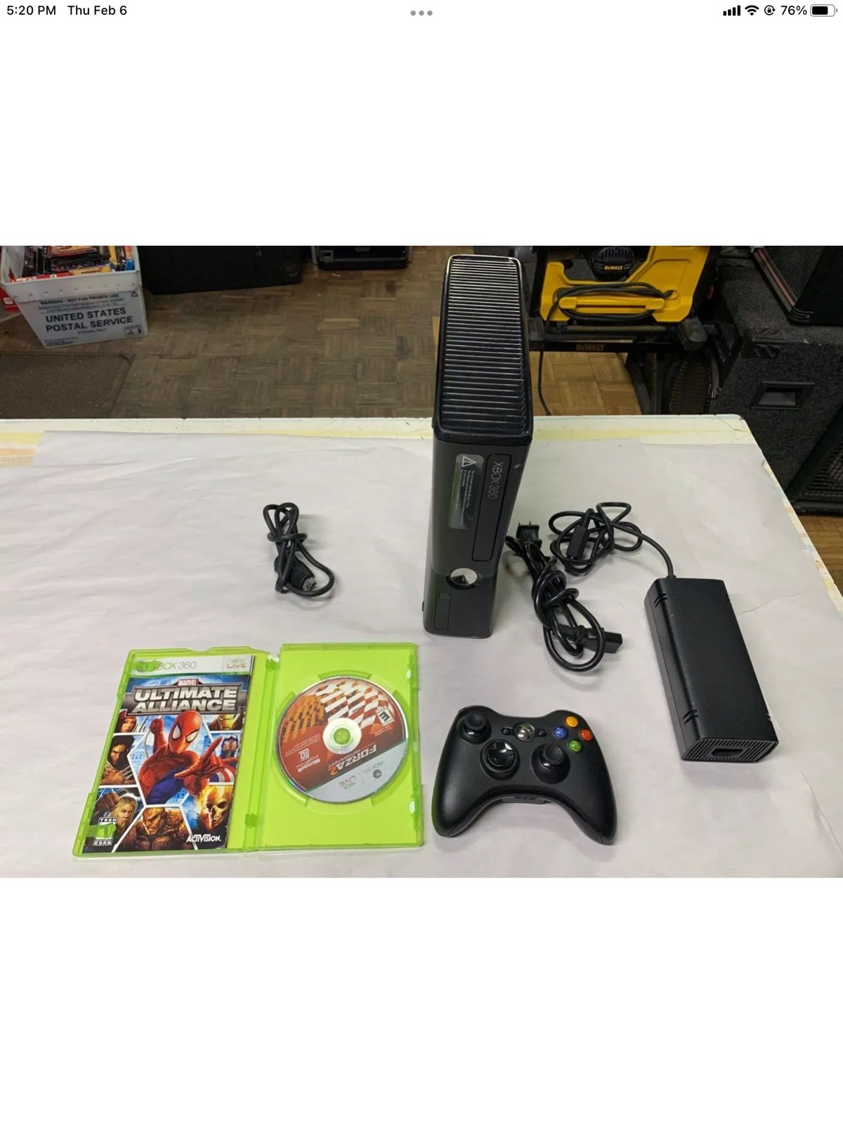 Microsoft Xbox 360 Slim Black - 500GB storage + Wireless controller + GAME