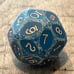 RARE older vintage Armory d30 dark opaque blue d&d rpg dice 082024cB@