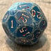 RARE older vintage Armory d30 dark opaque blue d&d rpg dice 082024cB@