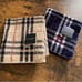 Brand New ★BURBERRY★ 2-Piece Towel Handkerchief Set, Nova Check, Navy & Beige