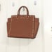 Brown Michael kors Selma studded leather satchel large purse