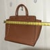 Brown Michael kors Selma studded leather satchel large purse