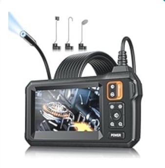 Endoscope Camera w/Light, Inspection Borescope Camera with 4.3 IPS Screen