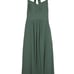 Azazie Eucalyptus Chiffon Shirred Bodice Floor Length Formal Gown Pockets Size M