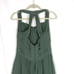 Azazie Eucalyptus Chiffon Shirred Bodice Floor Length Formal Gown Pockets Size M