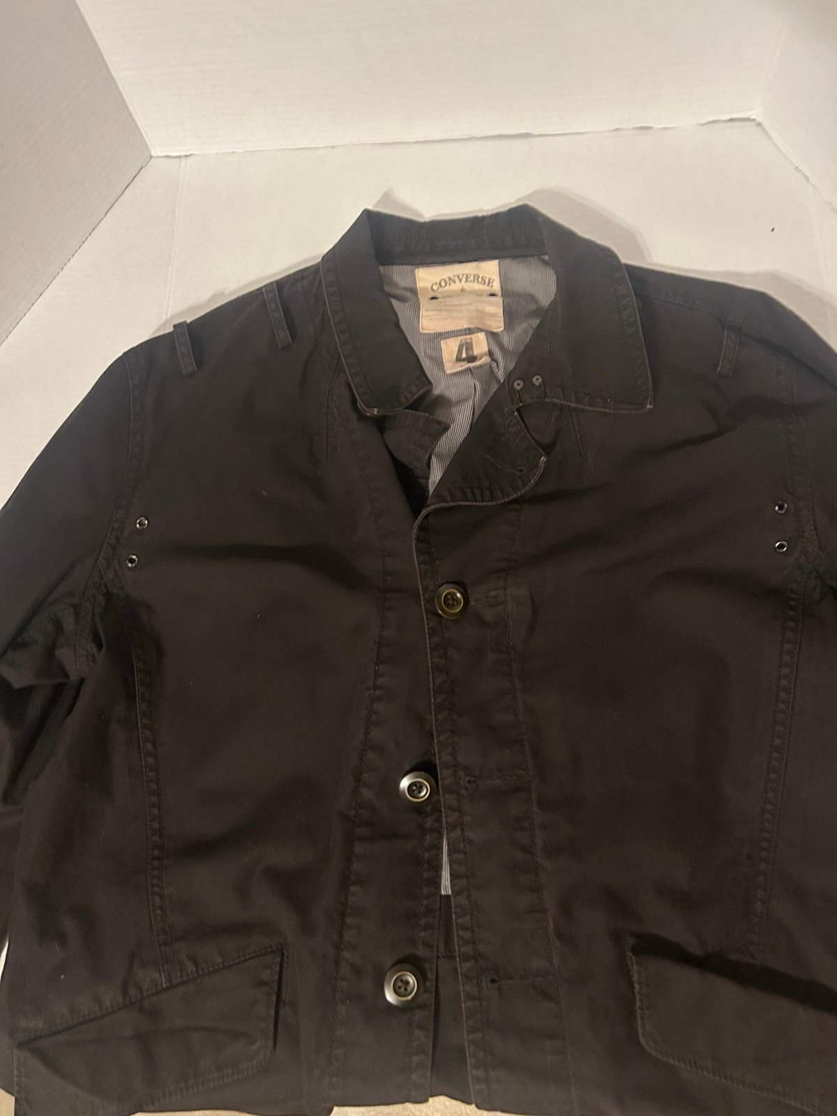 Vintage Mens John Varvatos X Converse Track Jacket Gray Size XL