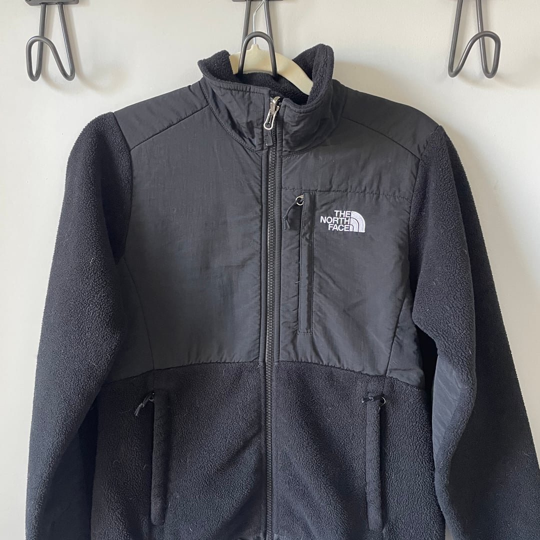 THE NORTH FACE DENALI WOMEN'S Size XS Fleece Jacket BLACK Zip Up