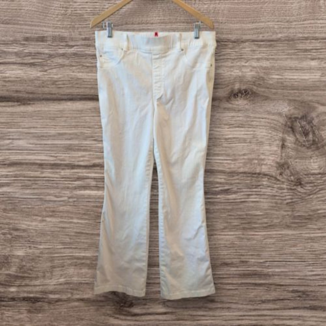 SPANX Jeans Every Wear Flare Women’s XL High Rise Slim White Pull On 20349R EXC