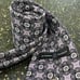 Robert Talbott Medallion Tie. Black/gray/purple medallion tie.