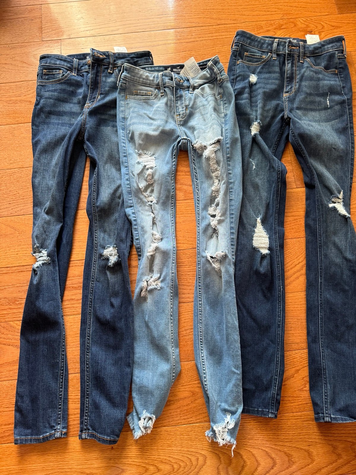 Hollister denim jeans set of 3 size 0 skinny