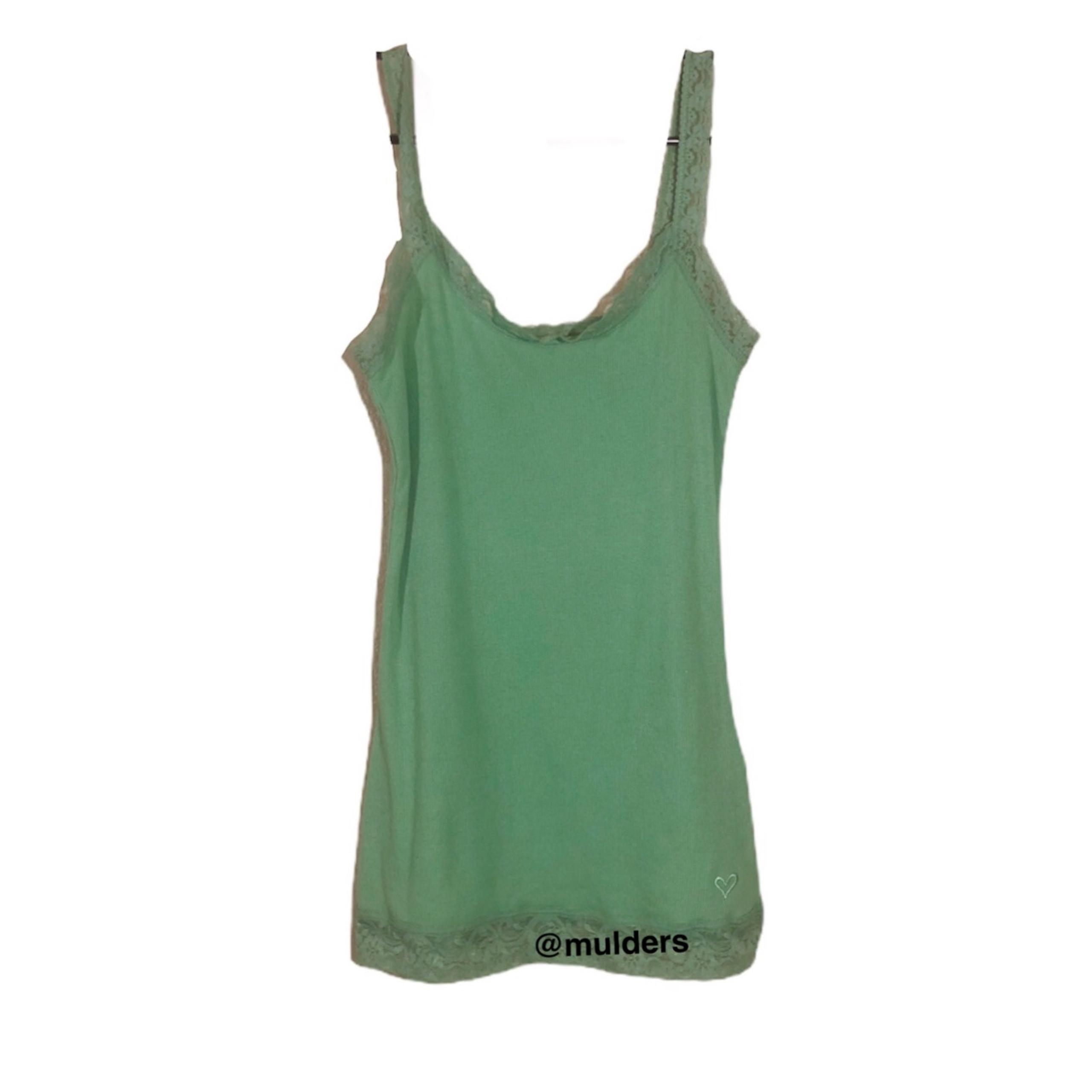Pacsun Lilu Green Ribbed Twilightcore Tank Top Camisole