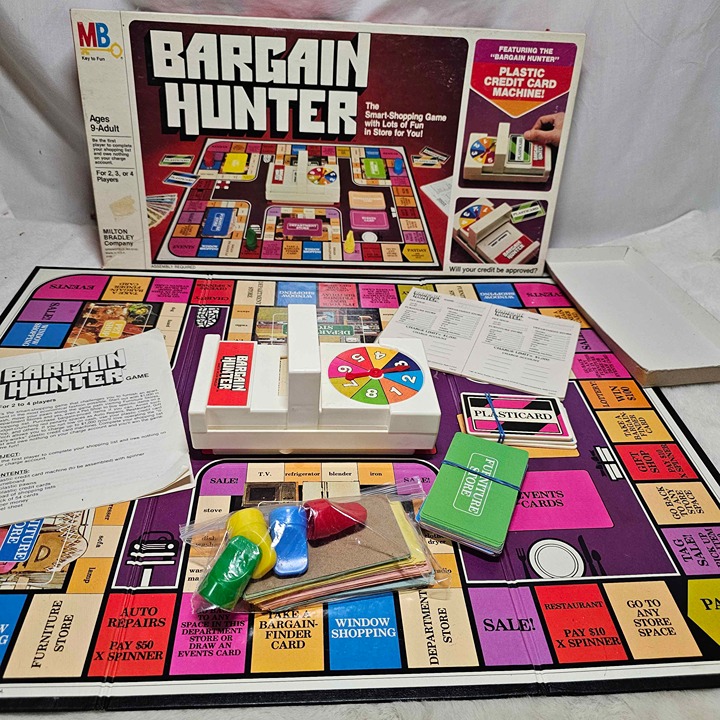 1981 Bargain Hunter Board Game Vintage Milton Bradley Complete