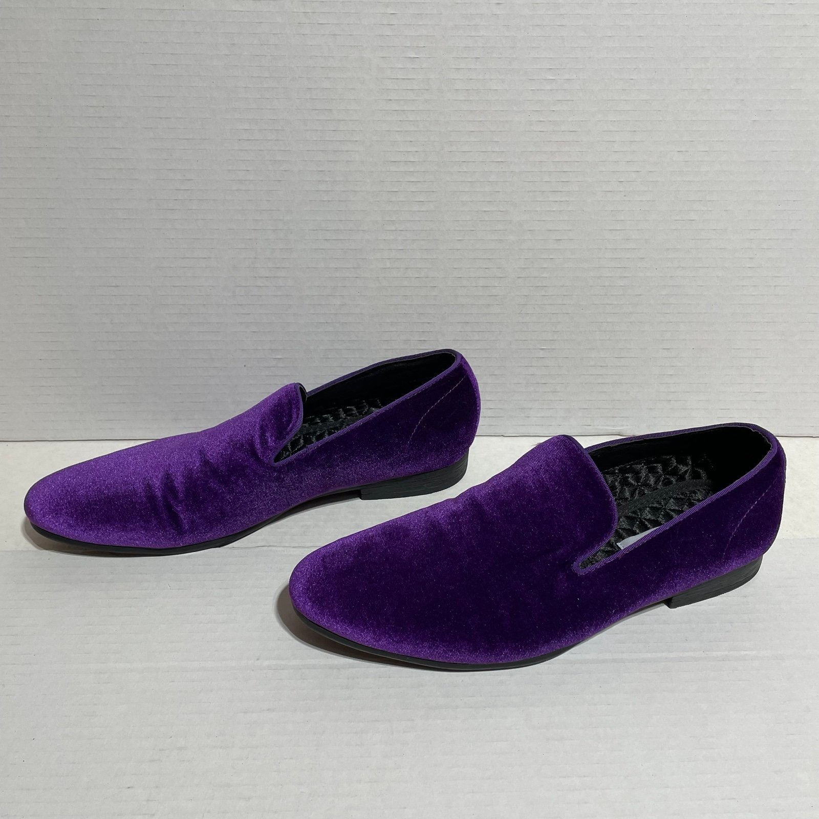 steve madden Velvet Purple Loafers Mens (Size 8) satin lining dress shoes