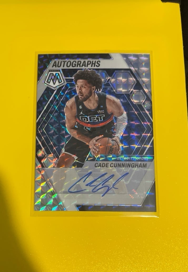 Cade Cunningham 2022-23 Mosaic Autograph Detroit Pistons