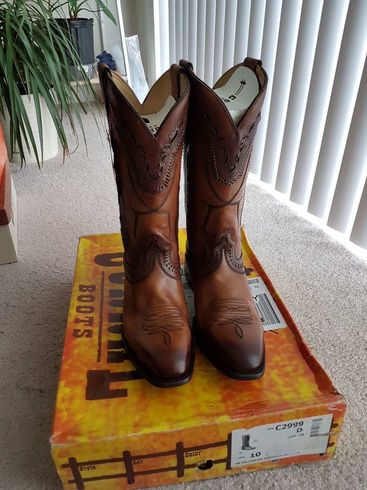Corral Laser Whipstitch Cowboy BNWT 288